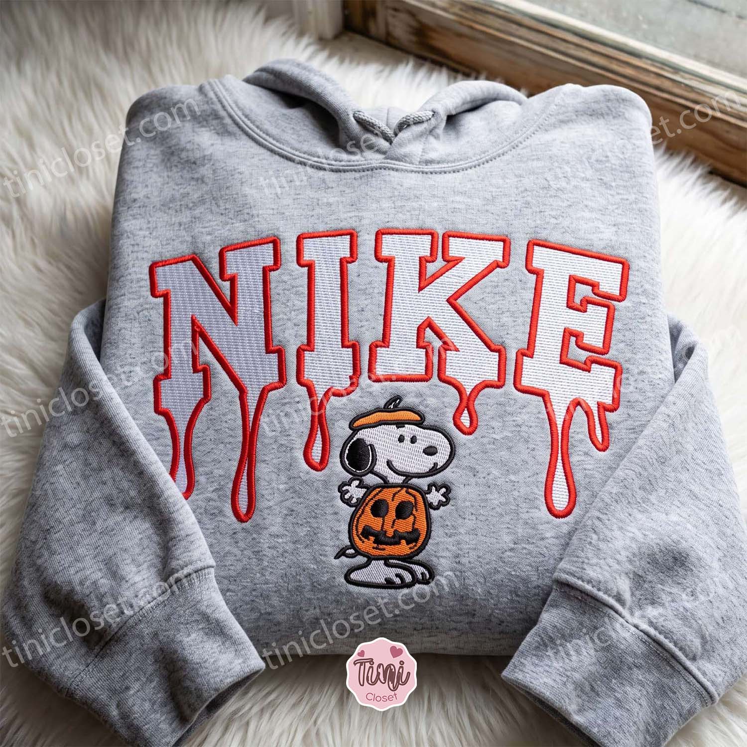 Cute Snoopy Pumpkin Embroidered Sweatshirt, Halloween Embroidered Shirt, Spooky Season Oversized Hoodie For Girlfriend & Boyfriend Cute Snoopy Pumpkin Embroidered Sweatshirt, Halloween Embroidered Shirt, Spooky Season Oversized Hoodie For Girlfriend & Boyfriend