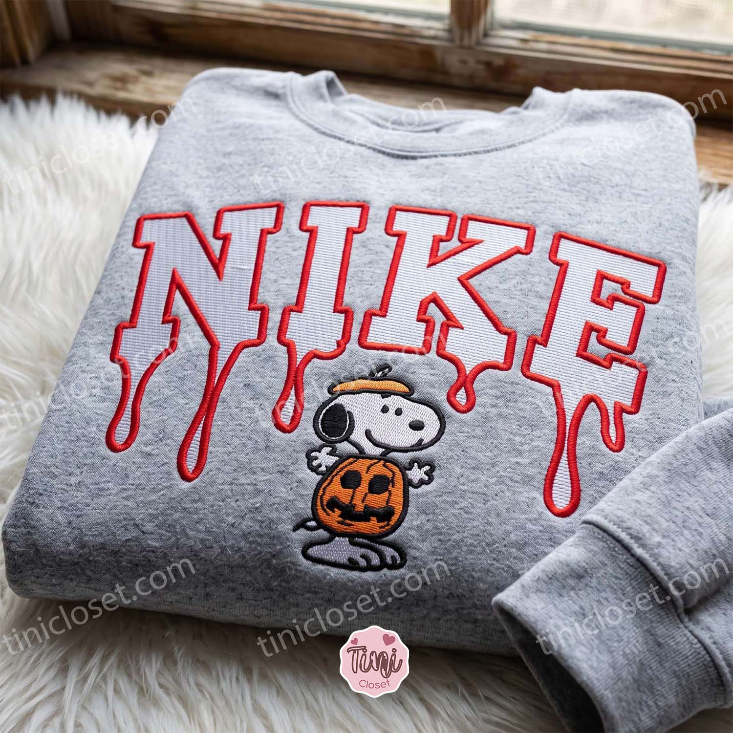 Cute Snoopy Pumpkin Embroidered Sweatshirt, Halloween Embroidered Shirt, Spooky Season Oversized Hoodie For Girlfriend & Boyfriend Cute Snoopy Pumpkin Embroidered Sweatshirt, Halloween Embroidered Shirt, Spooky Season Oversized Hoodie For Girlfriend & Boyfriend