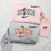 Aladdin And Jasmine Embroidered Shirts, Disney Characters Embroidered Sweatshirts, Couple Embroidered Hoodies