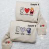 Anger And Ennui Embroidered Shirts, Disney Inside Out Embroidered Sweatshirts, Couple Embroidered Hoodies
