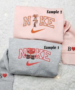 Anger And Anxiety Embroidered Shirts, Disney Inside Out Characters Embroidered Sweatshirts, Couple Embroidered Hoodies 2 Anger And Anxiety Disney Inside Out Embroidered Couples Shirts 3