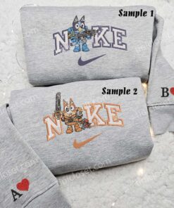 Bingo And Bluey Star Wars Cartoon Embroidered Couples Shirts 3 1