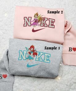 Bloom And Flora Winx Cartoon Embroidered Couples Shirts 4