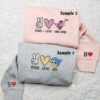 Bing Bong And Joy Inside Out Embroidered Shirts, Disney Characters Embroidered Hoodies, Best Couple Embroidered Sweatshirts