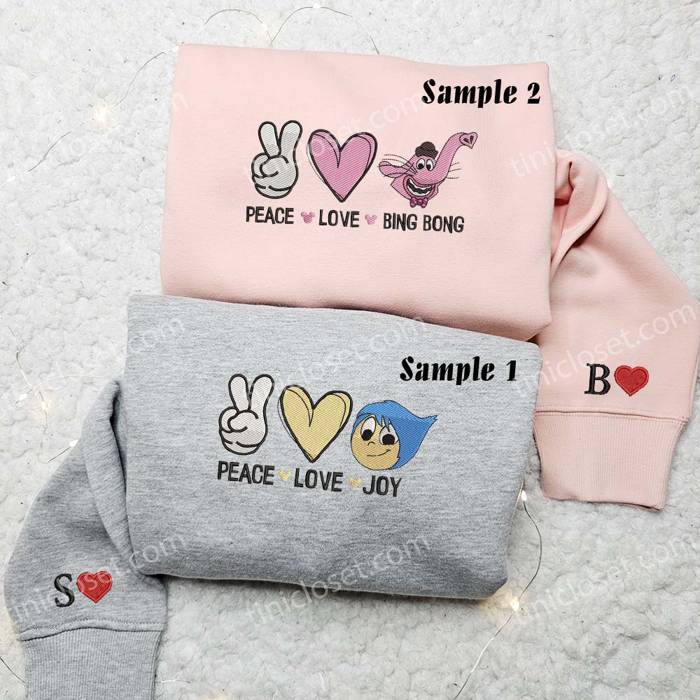 Bing Bong And Joy Inside Out Embroidered Shirts, Disney Characters Embroidered Hoodies, Best Couple Embroidered Sweatshirts Bing Bong And Joy Inside Out Embroidered Shirts, Disney Characters Embroidered Hoodies, Best Couple Embroidered Sweatshirts