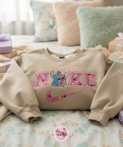 Matching Stitch and Angel Hoodies, Valentine Couple Shirt, Custom Swoosh Embroidered Sweatshirt, Minimalist Ohana Means Family Crewneck, Gift for Disney Fans 1 Matching Stitch and Angel Hoodies, Valentine Couple Shirt, Custom Swoosh Embroidered Sweatshirt, Minimalist Ohana Means Family Crewneck, Gift for Disney Fans (2)