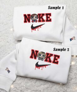 Baby Chucky and Tiffany Embroidered Shirts, Halloween Embroidered Hoodies, Couples Embroidered Sweatshirts 2 Baby Chucky Tiffany Halloween Embroidered Couples Shirts 4