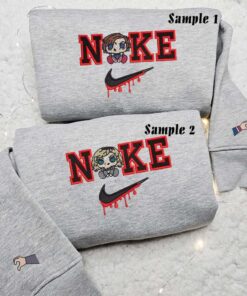 Baby Chucky and Tiffany Embroidered Shirts, Halloween Embroidered Hoodies, Couples Embroidered Sweatshirts
