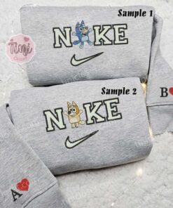 Bluey And Bingo Heeler Cartoon Embroidered Couples Shirts 2 1