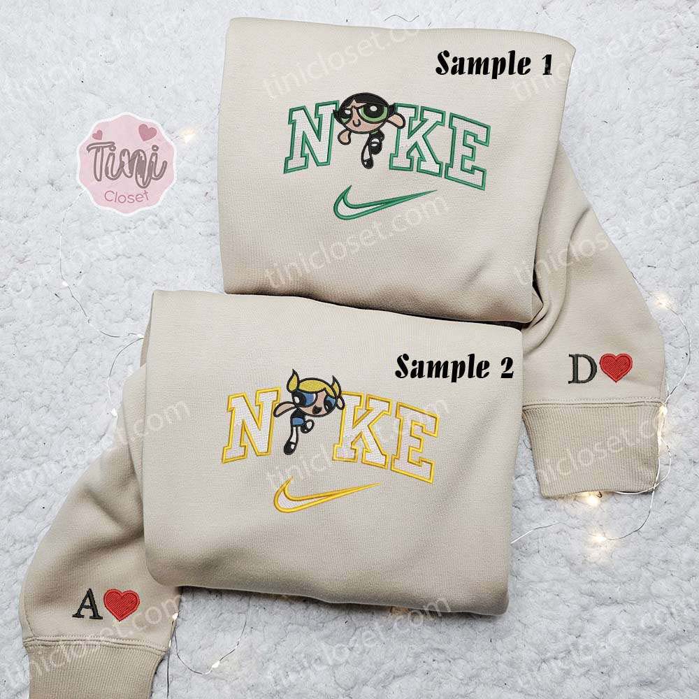 Buttercup And Bubbles Powerpuff Girls Embroidered Shirts, Cartoon Embroidered Sweatshirts, Couple Embroidered Hoodies Buttercup And Bubbles Powerpuff Girls Embroidered Shirts, Cartoon Embroidered Sweatshirts, Couple Embroidered Hoodies