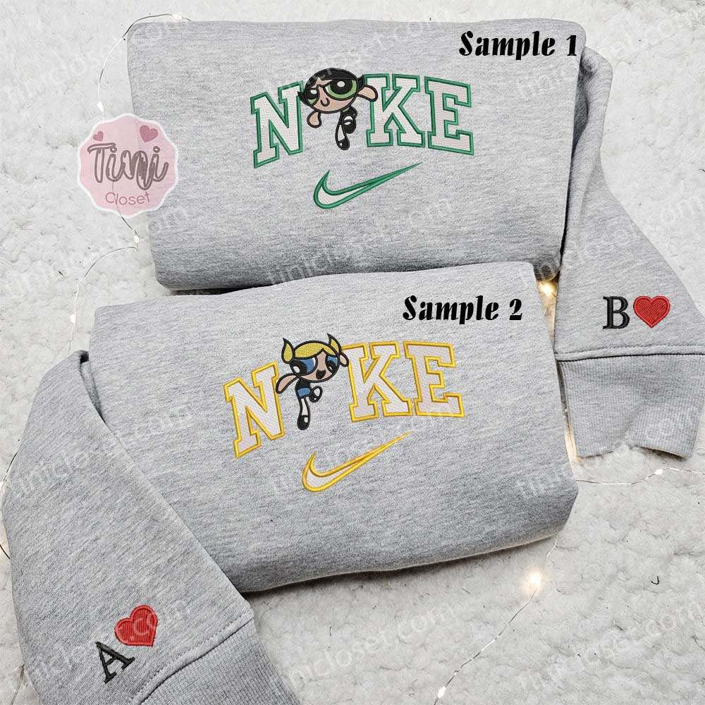 Buttercup And Bubbles Powerpuff Girls Embroidered Shirts, Cartoon Embroidered Sweatshirts, Couple Embroidered Hoodies Buttercup And Bubbles Powerpuff Girls Embroidered Shirts, Cartoon Embroidered Sweatshirts, Couple Embroidered Hoodies