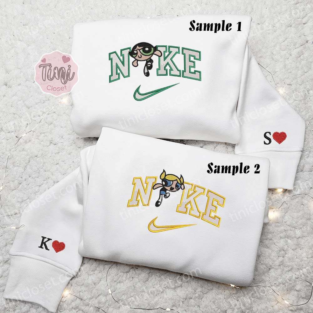 Buttercup And Bubbles Powerpuff Girls Embroidered Shirts, Cartoon Embroidered Sweatshirts, Couple Embroidered Hoodies Buttercup And Bubbles Powerpuff Girls Embroidered Shirts, Cartoon Embroidered Sweatshirts, Couple Embroidered Hoodies