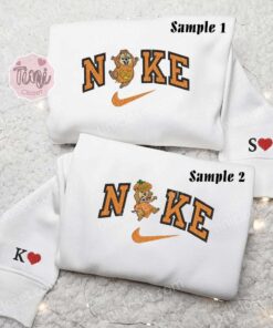 Chip And Dale Halloween Pumpkin Embroidered Shirts, Disney Characters Embroidered Sweatshirts, Matching Couple Embroidered Hoodies 1 Chip And Dale Halloween Pumpkin Embroidered Couples Shirts 4 2