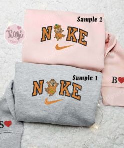 Chip And Dale Halloween Pumpkin Embroidered Shirts, Disney Characters Embroidered Sweatshirts, Matching Couple Embroidered Hoodies 2 Chip And Dale Halloween Pumpkin Embroidered Couples Shirts 3 2