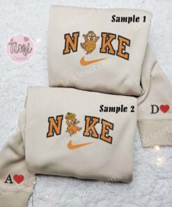 Chip And Dale Halloween Pumpkin Embroidered Shirts, Disney Characters Embroidered Sweatshirts, Matching Couple Embroidered Hoodies 3 Chip And Dale Halloween Pumpkin Embroidered Couples Shirts 2 2