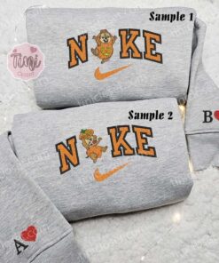 Chip And Dale Halloween Pumpkin Embroidered Shirts, Disney Characters Embroidered Sweatshirts, Matching Couple Embroidered Hoodies