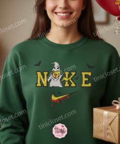 Pikachu Oogie Boogie Halloween Embroidered Hoodie, Nightmare Before Christmas Pokemon Sweatshirt, Spooky Anime Crewneck (2)