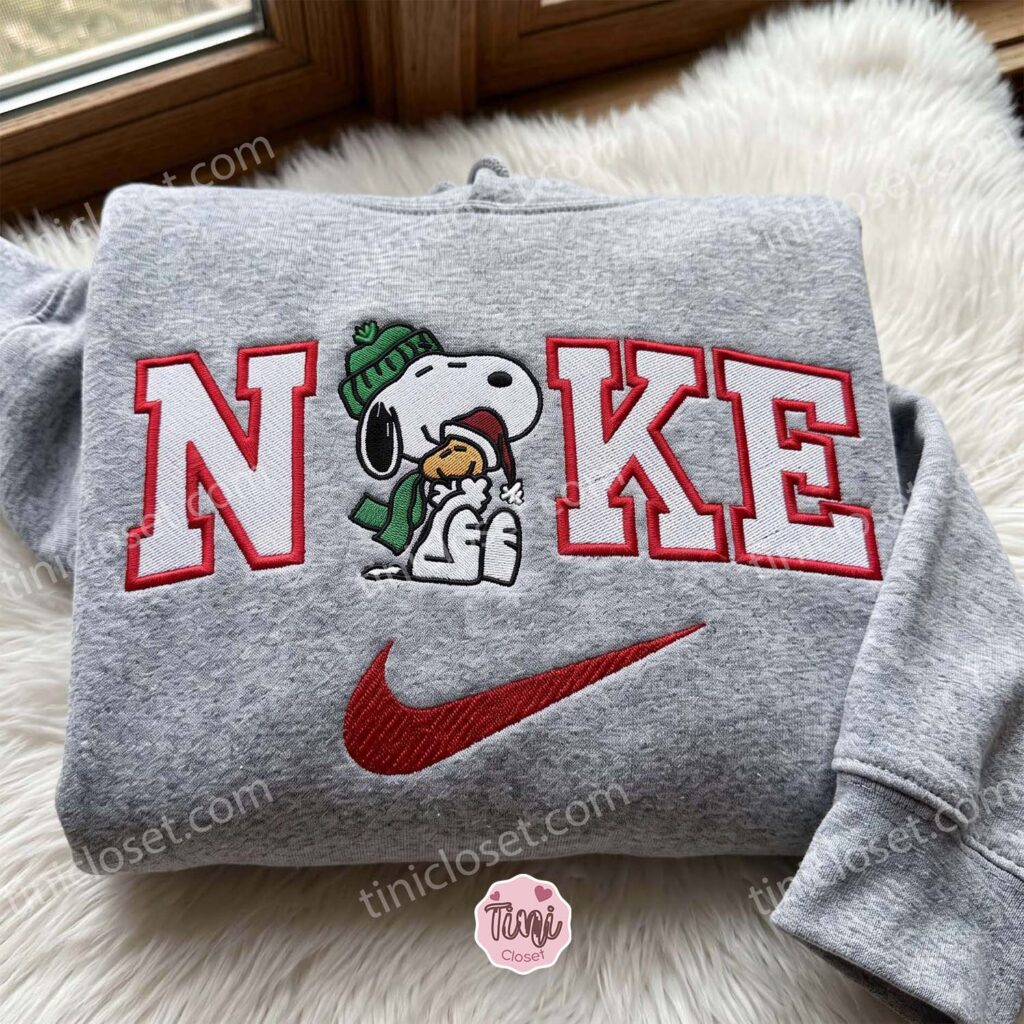 Snoopy And Woodstock Christmas Embroidered Shirt, Cartoon Embroidered Hoodie, Holiday Gift for Family and Friends Snoopy And Woodstock Christmas Embroidered Shirt, Cartoon Embroidered Hoodie, Holiday Gift for Family and Friends