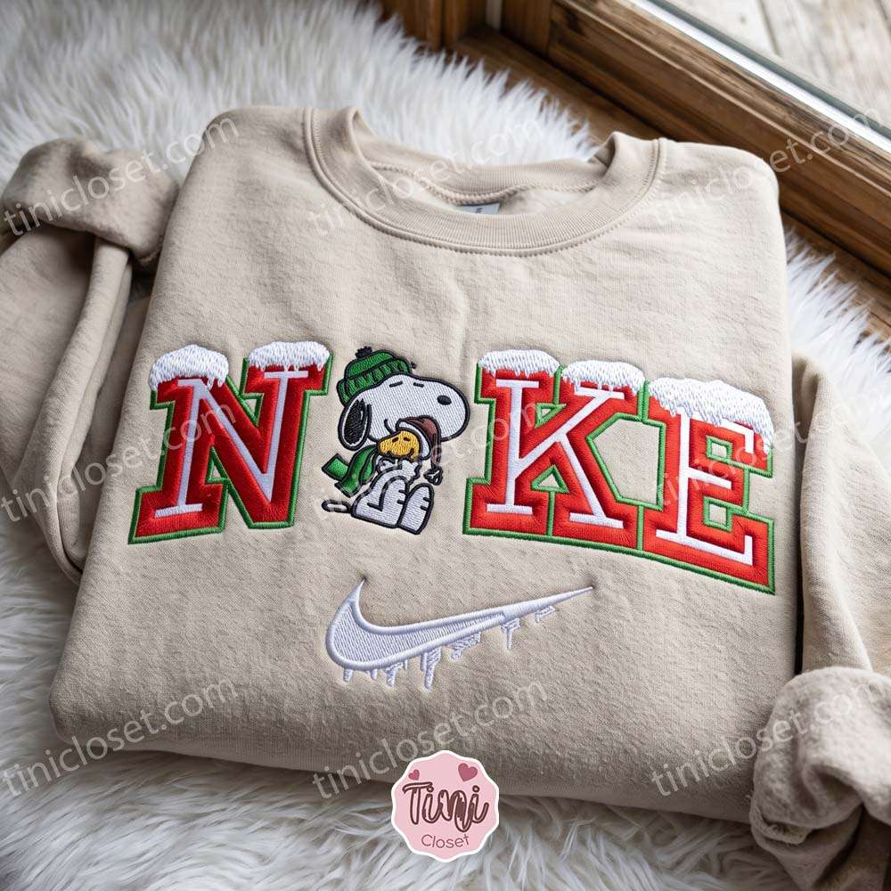 Snoopy And Woodstock Christmas Snow Embroidered Shirt, Cozy Gifts For Girlfriend, Just Because Gift For Him Snoopy And Woodstock Christmas Snow Embroidered Shirt, Cozy Gifts For Girlfriend, Just Because Gift For Him