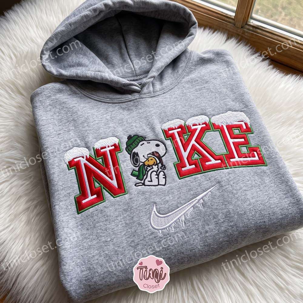 Snoopy And Woodstock Christmas Snow Embroidered Shirt, Cozy Gifts For Girlfriend, Just Because Gift For Him Snoopy And Woodstock Christmas Snow Embroidered Shirt, Cozy Gifts For Girlfriend, Just Because Gift For Him