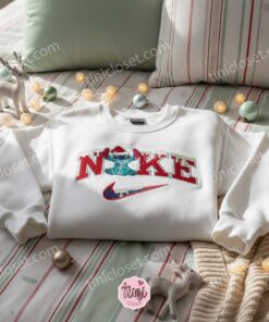 Snowy Stitch Santa Hat Christmas Embroidered Hoodie, Falling Snowflakes Stitchmas Sweatshirt, Disney Winter Wonderland Apparel, Gift for Him Her 1 Snowy Stitch Santa Hat Christmas Embroidered Hoodie, Falling Snowflakes Stitchmas Sweatshirt, Disney Winter Wonderland Apparel, Gift for Him Her (1)