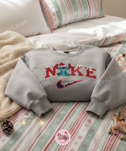 Snowy Stitch Santa Hat Christmas Embroidered Hoodie, Falling Snowflakes Stitchmas Sweatshirt, Disney Winter Wonderland Apparel, Gift for Him Her 2 Snowy Stitch Santa Hat Christmas Embroidered Hoodie, Falling Snowflakes Stitchmas Sweatshirt, Disney Winter Wonderland Apparel, Gift for Him Her (1