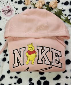 Winnie The Pooh Embroidered Sweatshirt, Pooh Bear Varsity Logo Hoodie, Disney Custom Shirt (1)