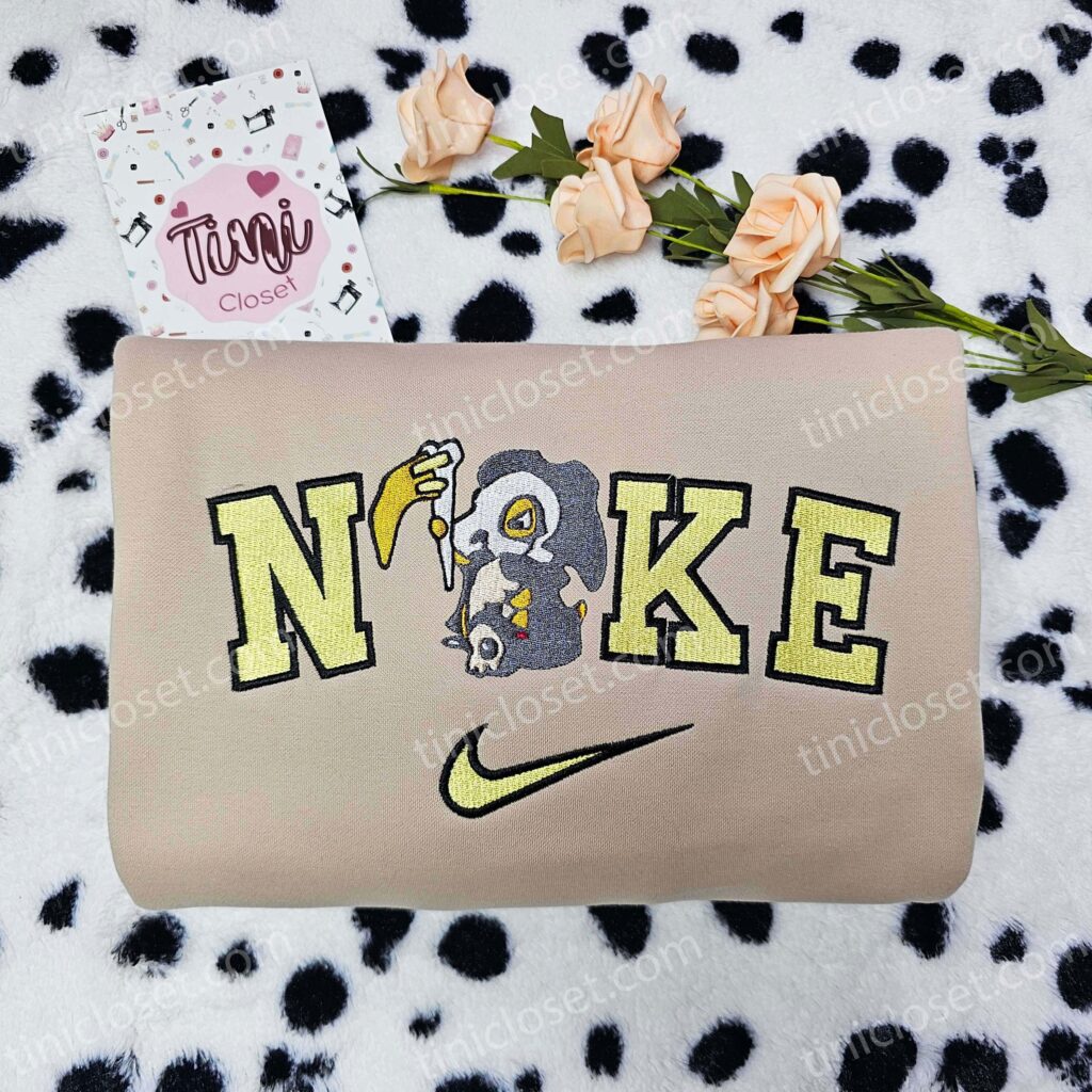 Cubone Grim Reaper Embroidered Pokemon Shirt, Halloween Anime Hoodie, Spooky Crewneck Gift