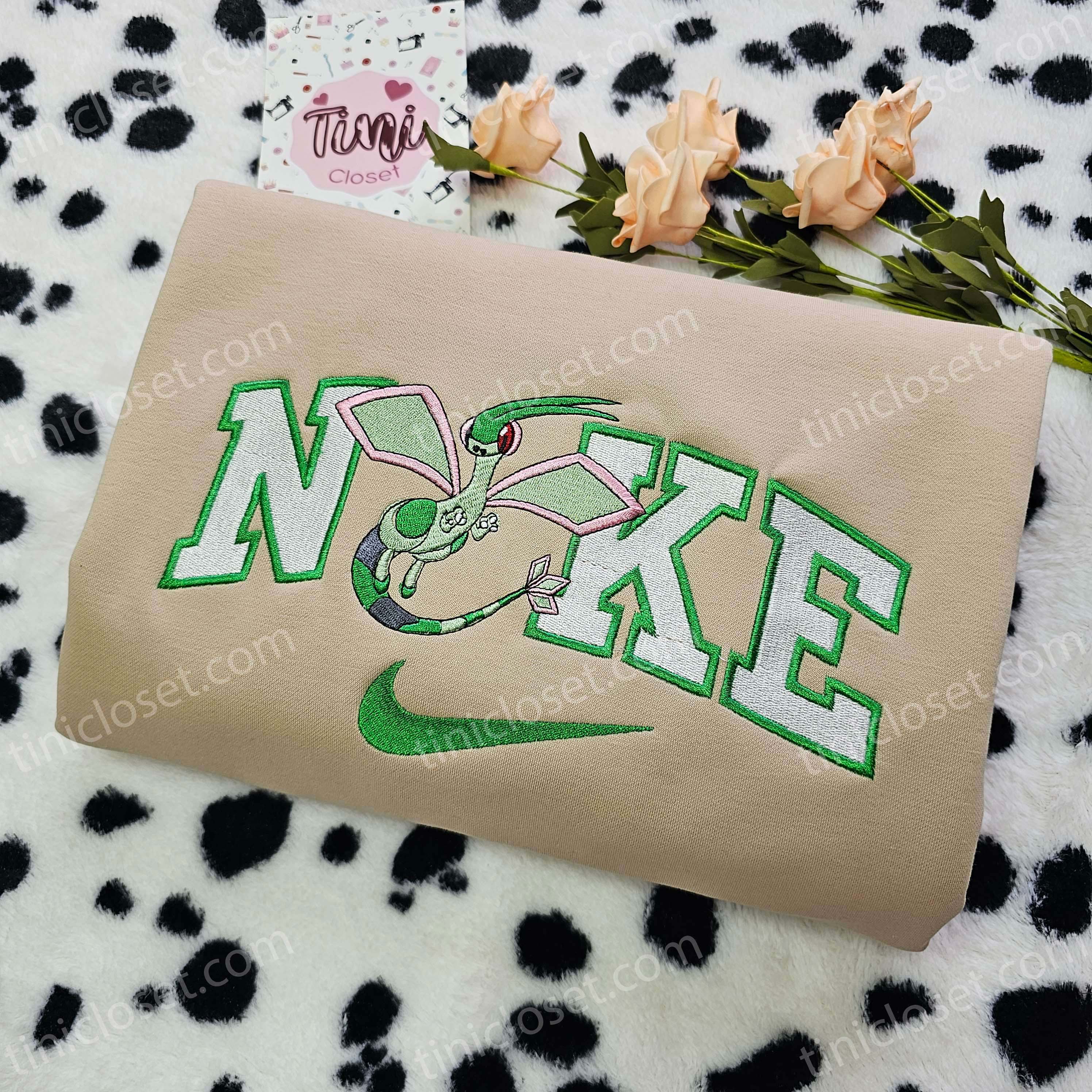 Custom Flygon Embroidered Shirt, Pokemon Anime Sweatshirt & Soft Cotton Hoodie, Cozy Gifts For Girlfriend Custom Flygon Embroidered Shirt, Pokemon Anime Sweatshirt & Soft Cotton Hoodie, Cozy Gifts For Girlfriend