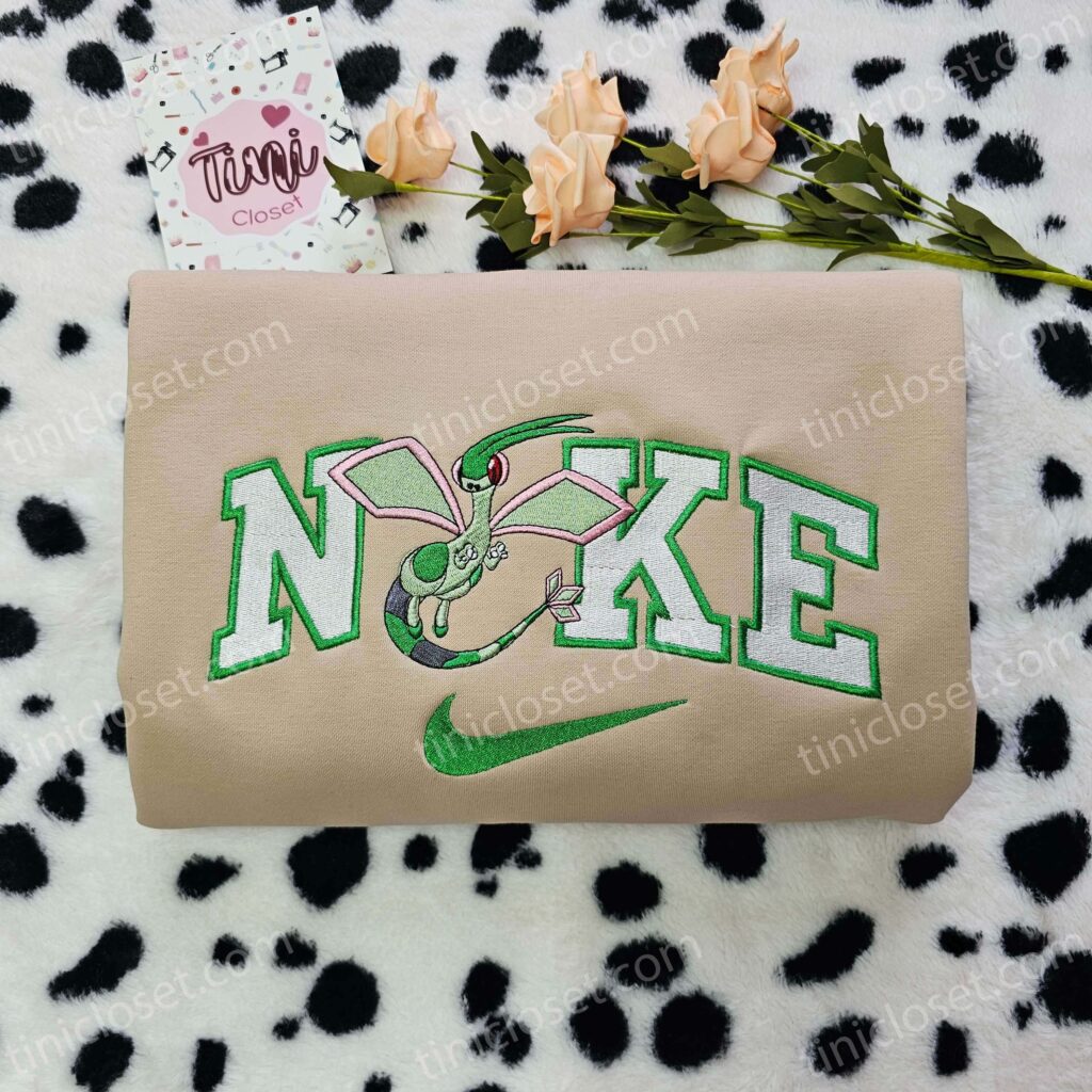 Custom Flygon Embroidered Shirt, Pokemon Anime Sweatshirt & Soft Cotton Hoodie, Cozy Gifts For Girlfriend Custom Flygon Embroidered Shirt, Pokemon Anime Sweatshirt & Soft Cotton Hoodie, Cozy Gifts For Girlfriend