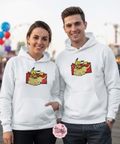 Pikachu Goku Anime Embroidered Shirt, Cute Anime Embroidered Sweatshirt, Embroidered Crewneck for Anime Fans (3)