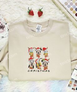 Mickey And Friends Christmas Disney Characters Embroidered Shirt