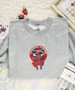Deadpool Embroidered Shirt, Superhero Embroidered Hoodie, Marvel Movie Embroidered Sweatshirt