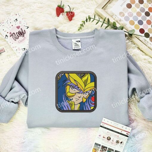 Gemini Saga Embroidered Shirt, Saint Seiya Embroidered Hoodie, Anime Embroidered Sweatshirt