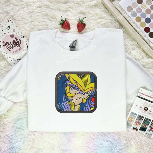 Gemini Saga Embroidered Shirt, Saint Seiya Embroidered Hoodie, Anime Embroidered Sweatshirt
