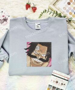 Gol D Roger Embroidered Shirt, One Piece Embroidered Hoodie, Anime Embroidered Sweatshirt (1)