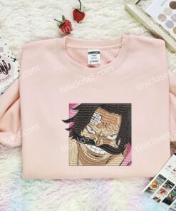 Gol D Roger Embroidered Shirt, One Piece Embroidered Hoodie, Anime Embroidered Sweatshirt (2)