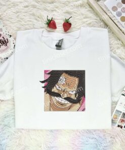 Gol D Roger Embroidered Shirt, One Piece Embroidered Hoodie, Anime Embroidered Sweatshirt (3)