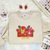 Iron Man Embroidered Shirt, Superhero Embroidered Hoodie, Marvel Movie Embroidered Sweatshirt