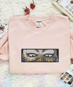 Karasu Eyes Embroidered Shirt, One Piece Embroidered Hoodie, Anime Embroidered Sweatshirt