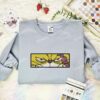 Nekomamushi Embroidered Shirt, One Piece Embroidered Hoodie, Anime Embroidered Sweatshirt