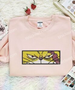 Nekomamushi Embroidered Shirt, One Piece Embroidered Hoodie, Anime Embroidered Sweatshirt (3)