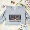 Nicholas D Wolfwood Eyes Embroidered Shirt, Trigun Embroidered Hoodie, Anime Embroidered Sweatshirt