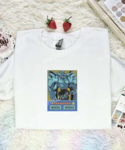 Obelisk Tormentor Card Embroidered Shirt, Yu Gi Oh Embroidered Hoodie, Anime Embroidered Sweatshirt (3)