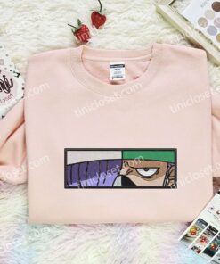 Page One Eyes Embroidered Shirt, One Piece Embroidered Hoodie, Anime Embroidered Sweatshirt (1)