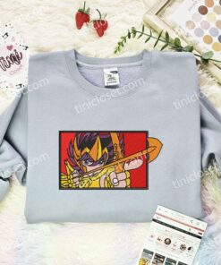 Pegasus Seiya Embroidered Shirt, Saint Seiya Embroidered Hoodie, Anime Embroidered Sweatshirt (1)