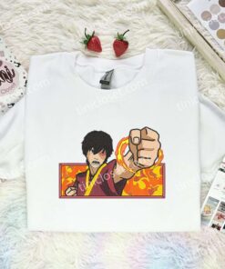 Prince Zuko Embroidered Shirt, Avatar The Last Airbender Embroidered Hoodie, Anime Embroidered Sweatshirt (1)