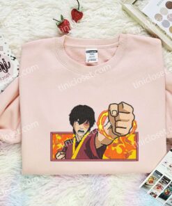 Prince Zuko Embroidered Shirt, Avatar The Last Airbender Embroidered Hoodie, Anime Embroidered Sweatshirt (3)