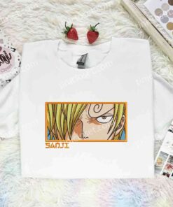 Sanji Eyes Embroidered Shirt, One Piece Embroidered Hoodie, Anime Embroidered Sweatshirt (2)