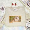 Sanji Eyes Embroidered Shirt, One Piece Embroidered Hoodie, Anime Embroidered Sweatshirt